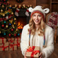 🎁🎄Christmas Sale 49% OFF! 🦌Original design Festive Christmas Antler Hat🧶