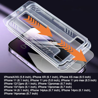 iPhone Tempered Anti-Peeking Screen Protector - No Bubbles No Dust