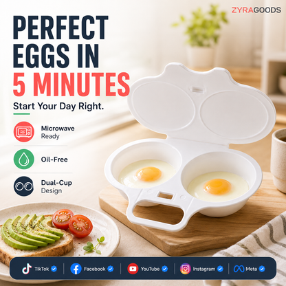 🥚Microwave Egg Poacher with Lid & Handle