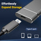 Portable external hard drive. Plug and play for Windows, PC, and Mac.