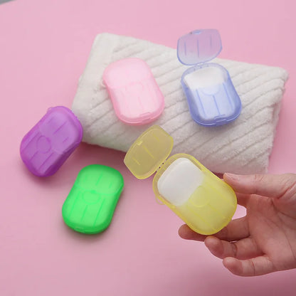 Travel Soap Paper Washing Hand Bath Clean Scented Slice Sheets Disposable Boxe Soap Portable Mini Paper Soap Tablets