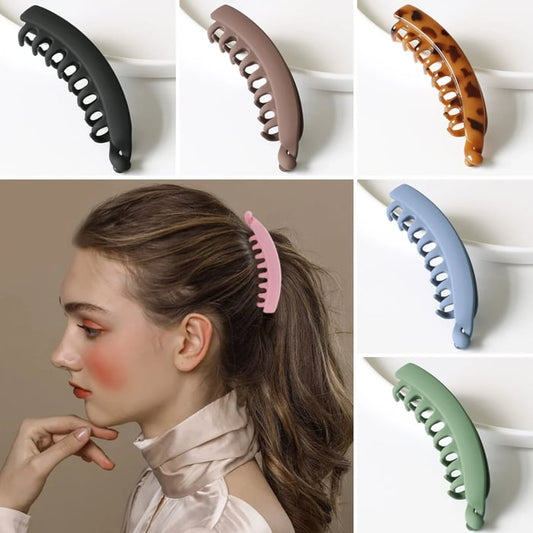 🎀 Large Banana Hair Clip | Easy Ponytail Hold