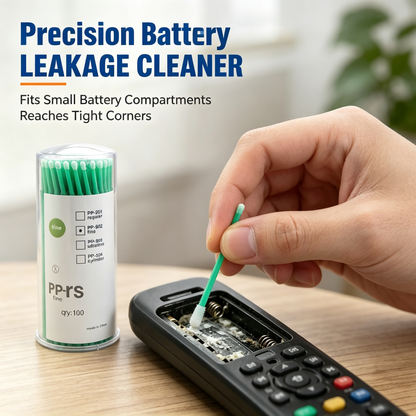 Precision Micro Swabs for Battery Leakage Cleaning & Detail Detailing