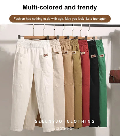 💝Mother's Day Pre-sale💝Women's Elastic Waist Cotton Pants
