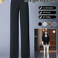 High-waisted Flesh-concealing Thin Icy Narrow Straight-leg Pants