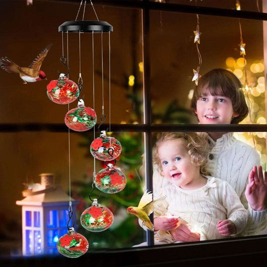 Hummingbird Wind Chime Feeder