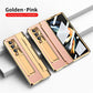 Samsung Z Fold 3 4 folding screen plain leather electroplated all-inclusive mobile phone case