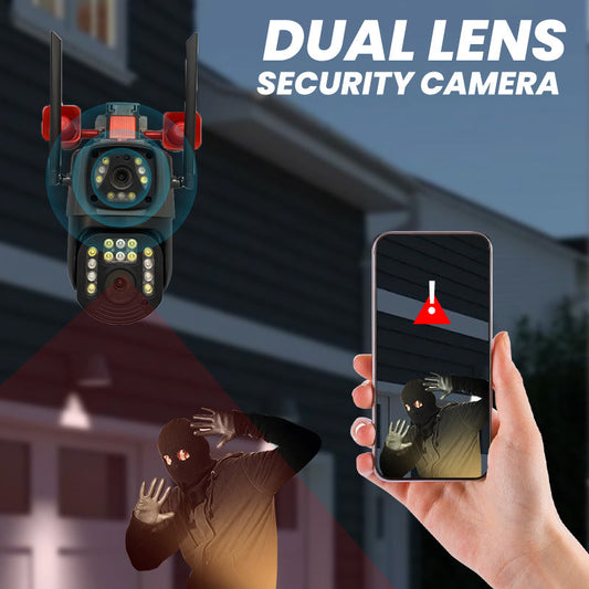 Waterproof Night Vision Dual Lens Security Camera