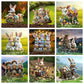 Retro Easter Bunny Garden Stake for Decoration