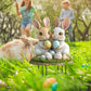 Retro Easter Bunny Garden Stake for Decoration