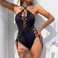 Women's Sexy V-Neck One Piece Swimsuit