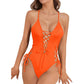 Women's Sexy V-Neck One Piece Swimsuit