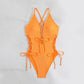 Women's Sexy V-Neck One Piece Swimsuit