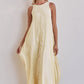 Solid Color Round Neck Sleeveless Flowy Dress