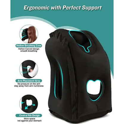🌬️✨ 50% OFF! Portable Inflatable Travel Pillow — 360° Neck Support, Ergonomic Design 😴