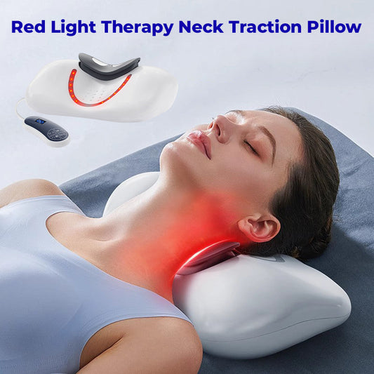 🎁50%OFF-Red Light Therapy Neck Traction Pillow