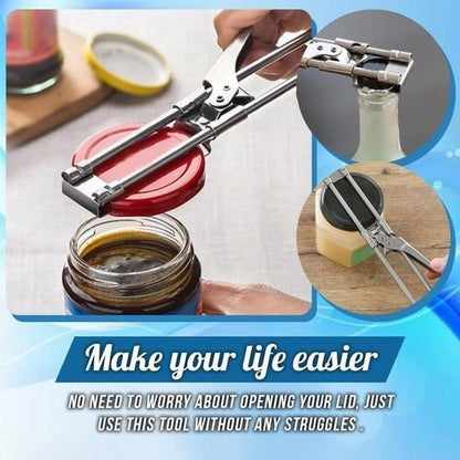 🥫 Adjustable Stainless Steel Jar & Lid Opener