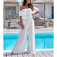 🌞Summer Sale🌺 Women’s Off - Shoulder Ruffle Jumpsuit – 49% OFF