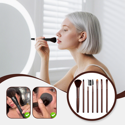 Portable 7-Piece Makeup Brush Set