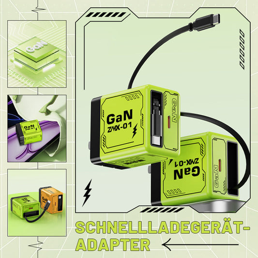 USB-C fast charging station with retractable cable – universally applicabl