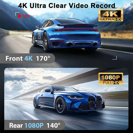 🏆🏆2025 flagship model 4K 📸dual-camera + GPS positioning dashcam