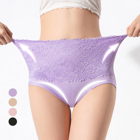 🤩Buy 2 Get 1 Free🤩-Plus Size High Waist Lace Briefs For Women