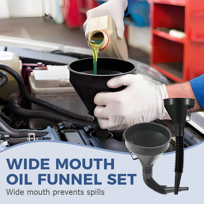 Wide Mouth Oil Funnel Set