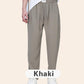 Men's Straight Loose-Fit Elastic-Waist Tapered Pants