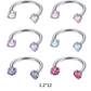 Circular Barbell Septum Ring with CZ Stones