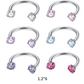 Circular Barbell Septum Ring with CZ Stones