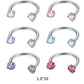 Circular Barbell Septum Ring with CZ Stones