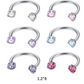 Circular Barbell Septum Ring with CZ Stones