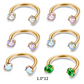Circular Barbell Septum Ring with CZ Stones