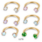 Circular Barbell Septum Ring with CZ Stones