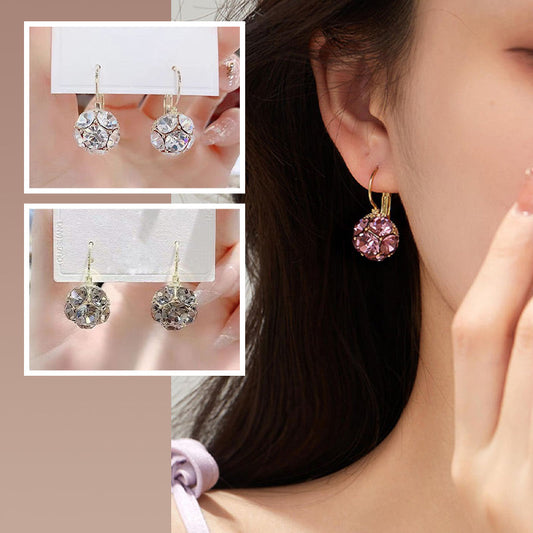 Elegant Crystal Sphere Drop Earrings