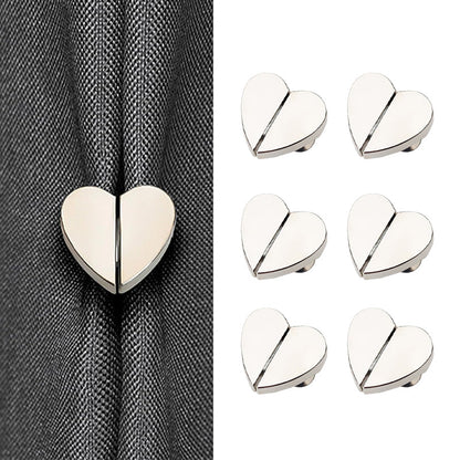 Heart-Shaped Magnetic Curtain Clips