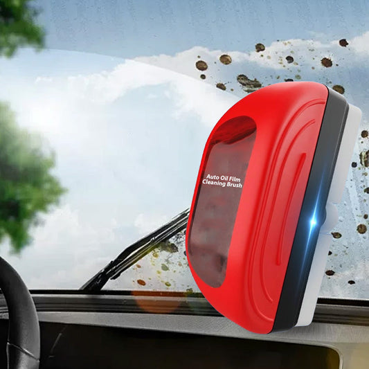 Auto Oil Film Cleaning Brush with 100ml Refill Liquid - 4PCS/Set