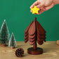 Foldable Wooden Tree-Shaped Trivet Set for Hot Dishes & Coasters