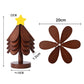 Foldable Wooden Tree-Shaped Trivet Set for Hot Dishes & Coasters