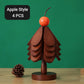 Foldable Wooden Tree-Shaped Trivet Set for Hot Dishes & Coasters