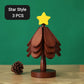 Foldable Wooden Tree-Shaped Trivet Set for Hot Dishes & Coasters