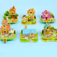 10 PCS 3D House Puzzles for Kids