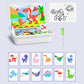 Kid's Magnet Puzzle Box with Game & Drawing Board