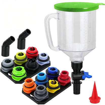 🚗 Oil funnel set (15 pieces), clean oil change without spills