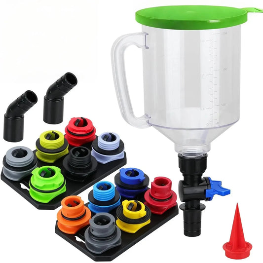 🚗 Oil funnel set (15 pieces), clean oil change without spills