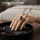 💍 Vintage Black Simulated Gemstone Ring | 2 Sets