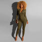 Long Sleeve Zipper Jumpsuit