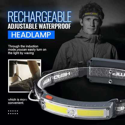 🔦 Rechargeable Sensor Headlamp | 6 Modes