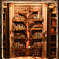 DIY Bookshelf and Dollhouse Miniature House Kit with Small Wooden Puzzles, Perfect for Creative Crafts and Shelf Display