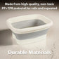📢📢50% OFF !! ⏰Collapsible Foot Spa Basin with Lid | Portable Silicone Foot Soak Tub with Massage Rollers for Home Relaxation